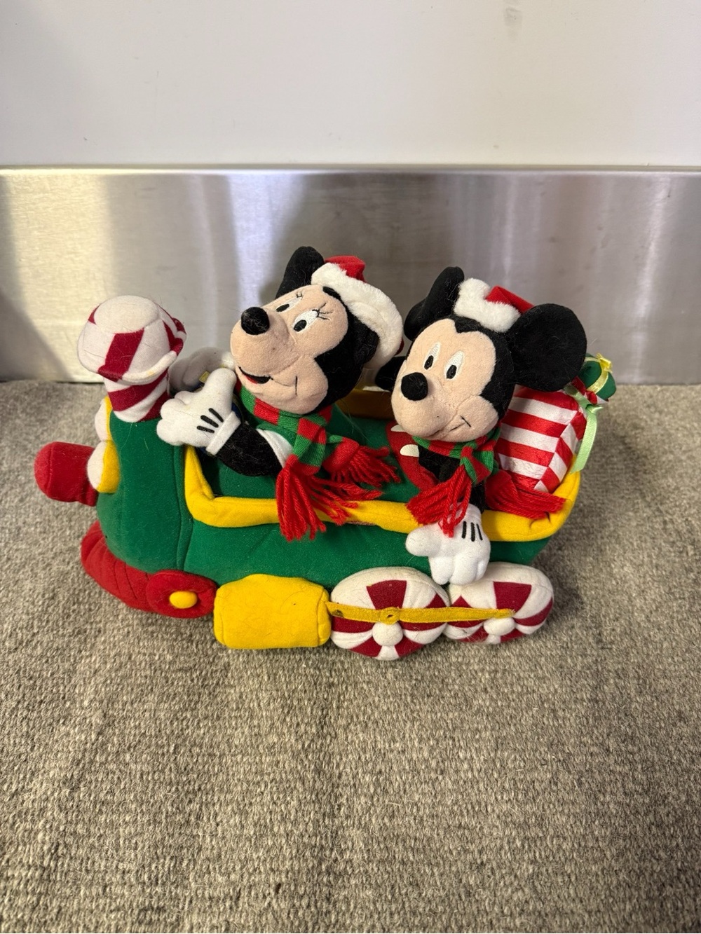 Disney Mickey & Minnie Plush Holiday Train - Green/Red/Yellow
